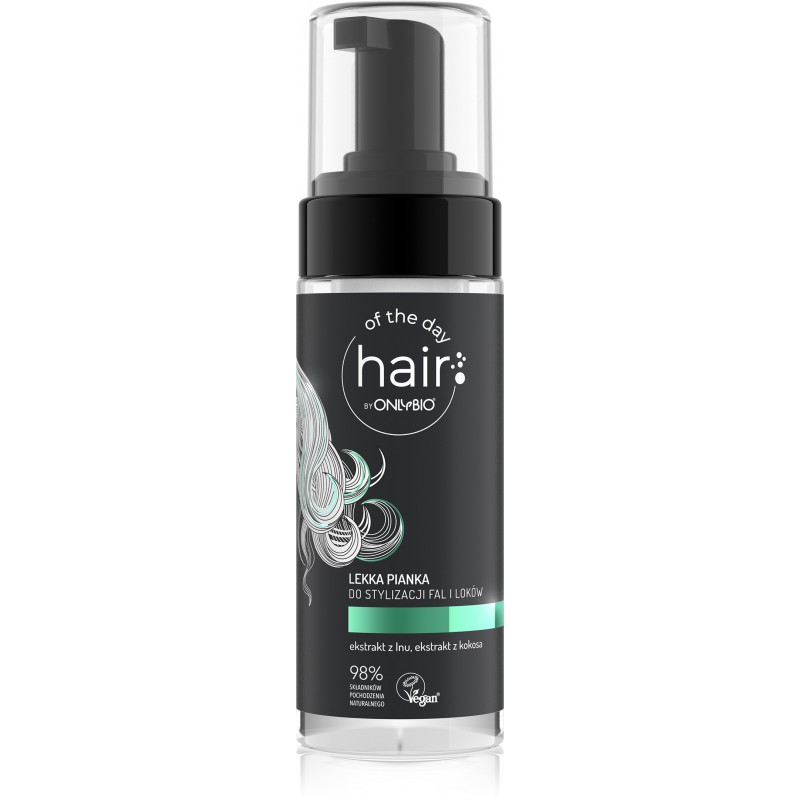 Hair of the day by ONLYBIO Lekka pianka do stylizacji fal i loków 150ml