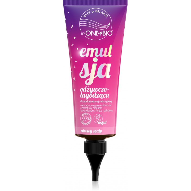 Hair in Balance by ONLYBIO Emulsja odżywczo łagodząca do podrażnionej skóry głowy 125ml