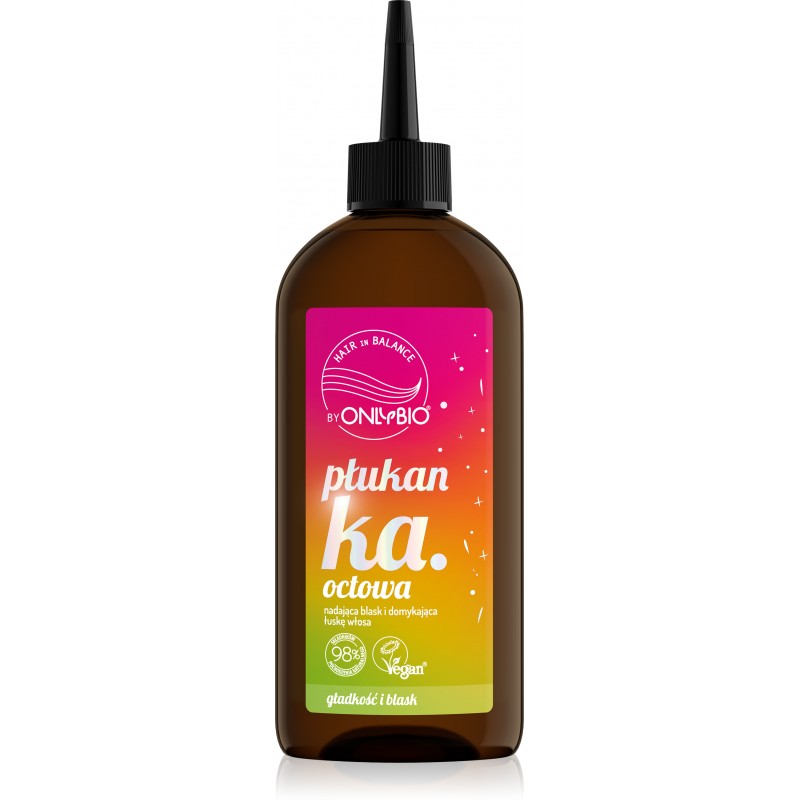 Hair in Balance by ONLYBIO Płukanka octowa nadająca blask i domykająca łuskę włosa 300ml