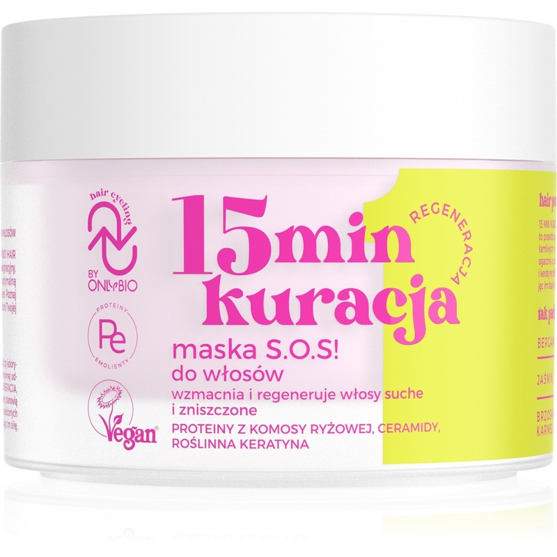 Hair Cycling by ONLYBIO Regeneracja 15 minutowa kuracja maska S.O.S! do włosów 280ml