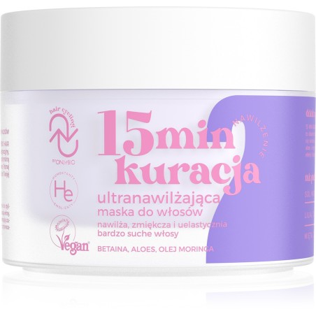 Hair Cycling by ONLYBIO Nawilżenie 15minutowa kuracja ultranawilżająca maska do włosów 280ml