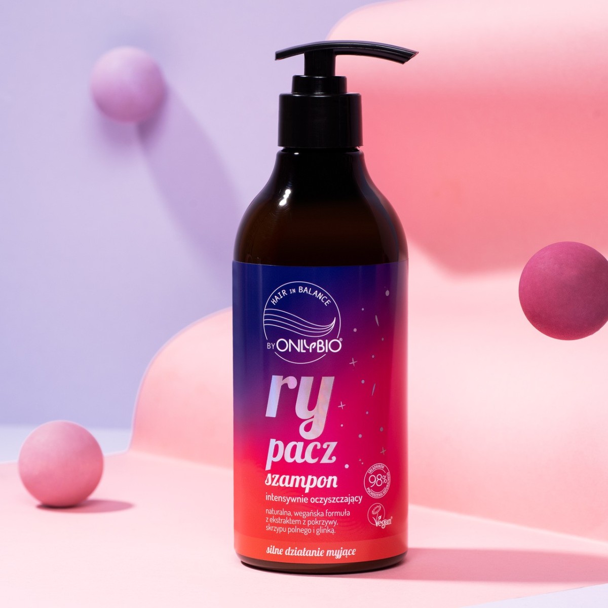 Hair in Balance by ONLYBIO Rypacz Szampon intensywnie oczyszczający 400ml