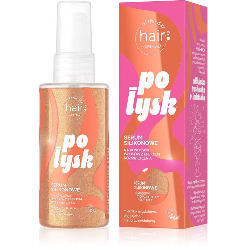 ONLYBIO Hair of the day Połysk Serum silikonowe do włosów z drobinkami 70 ml