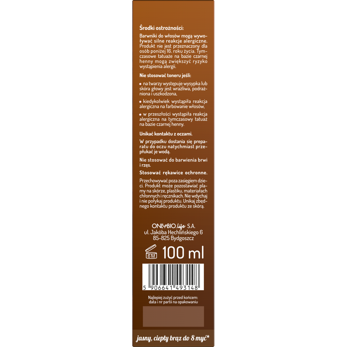 Hair in Balance by ONLYBIO Toner Karmelowy 100 ml