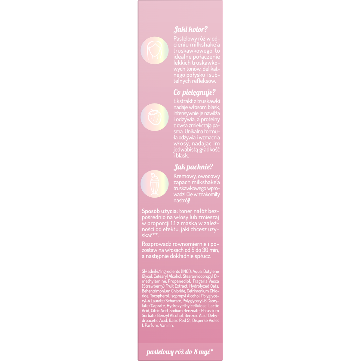 Hair in Balance by ONLYBIO Toner Truskawkowy Milkshake 100 ml