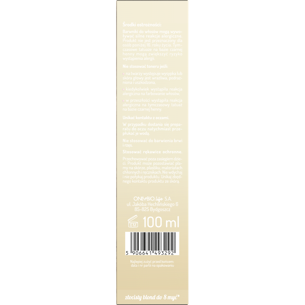 Hair in Balance by ONLYBIO Toner Biała Czekolada 100 ml