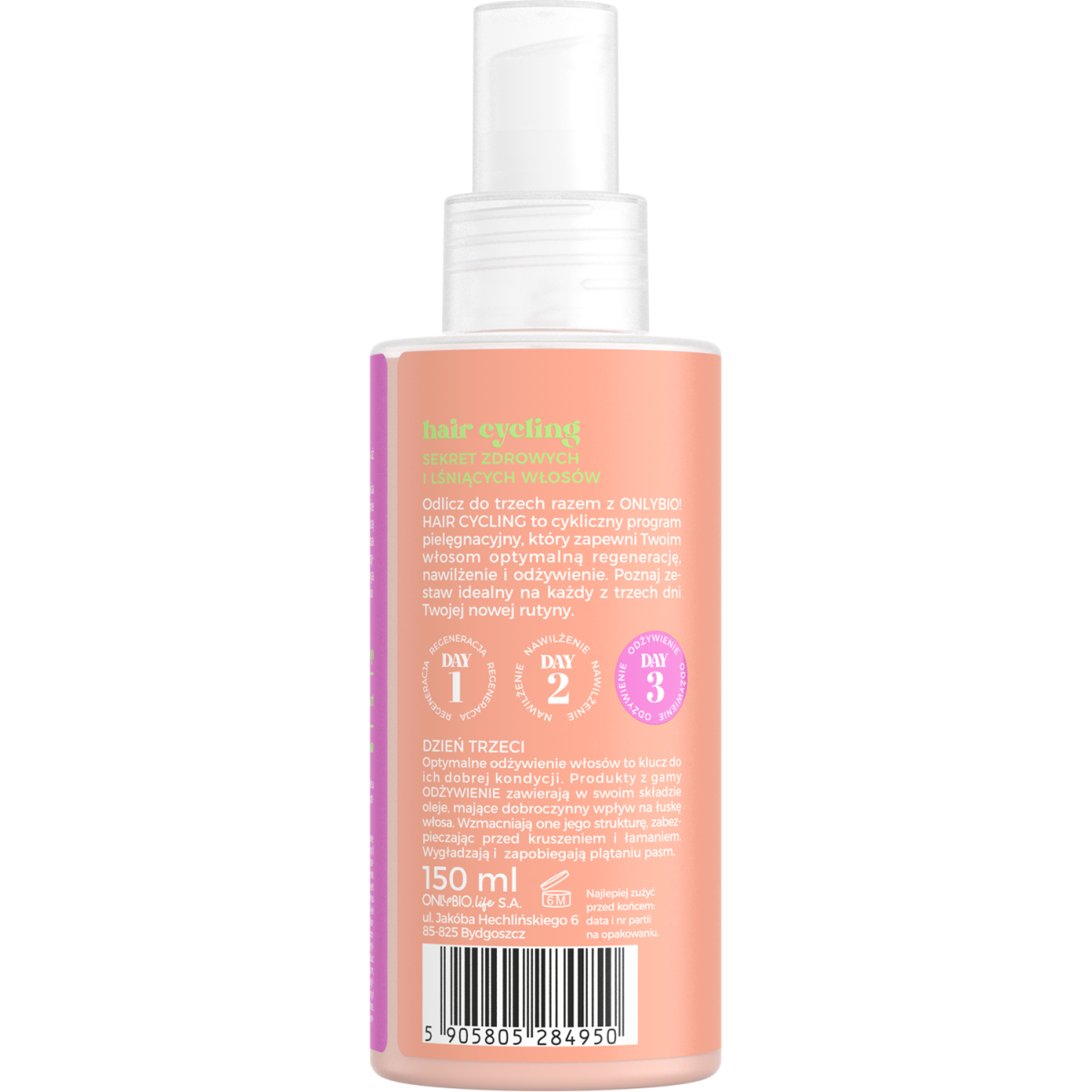 Hair Cycling by ONLYBIO Odżywienie Elixir wielofunkcyjny 12w1 150ml
