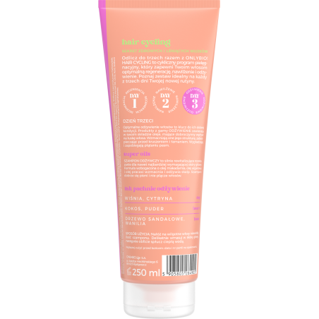 Hair Cycling by ONLYBIO Odżywienie szampon do włosów i skóry głowy 250ml