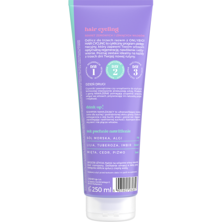 Hair Cycling by ONLYBIO Nawilżenie szampon do włosów i skóry głowy 250ml