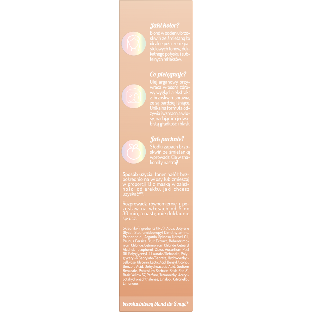Hair in Balance by ONLYBIO Toner brzoskwiniowo-śmietankowy 100ml
