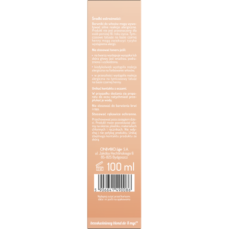 Hair in Balance by ONLYBIO Toner brzoskwiniowo-śmietankowy 100ml