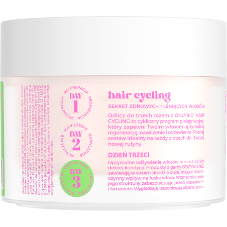 Hair Cycling by ONLYBIO Odżywienie 15minutowa kuracja intensywnie odżywcza maska do włosów 280ml
