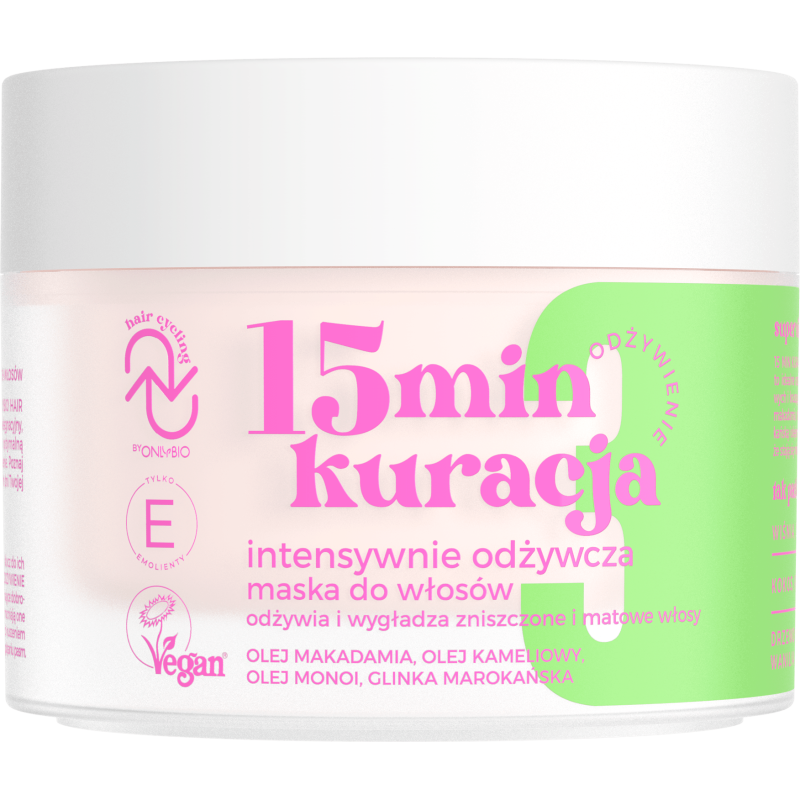 Hair Cycling by ONLYBIO Odżywienie 15minutowa kuracja intensywnie odżywcza maska do włosów 280ml