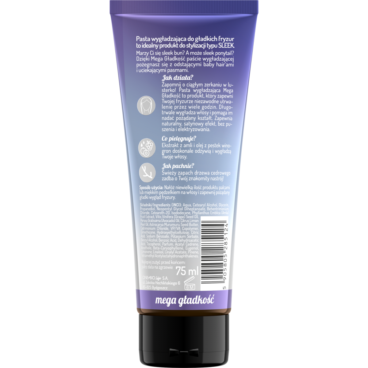 Hair in Balance by ONLYBIO Mega gładkość Pasta wygładzająca do gładkich fryzur 75ml