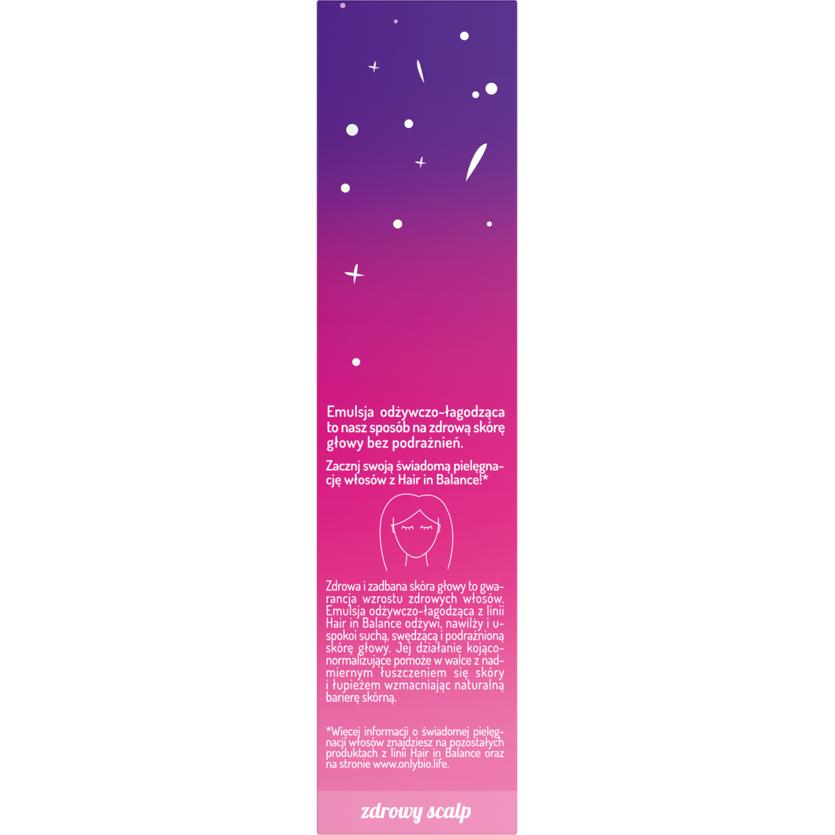 Hair in Balance by ONLYBIO Emulsja odżywczo łagodząca do podrażnionej skóry głowy 125ml