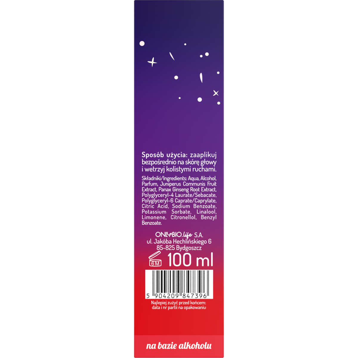 Hair in Balance by ONLYBIO Wcierka booster intensywnie pobudzająca 100ml
