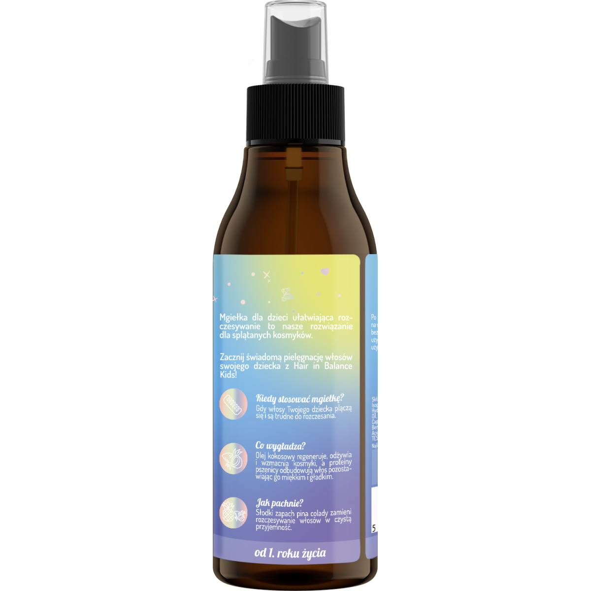 Hair in Balance Kids by ONLYBIO Mgiełka dla dzieci ułatwiająca rozczesywanie włosów 150ml
