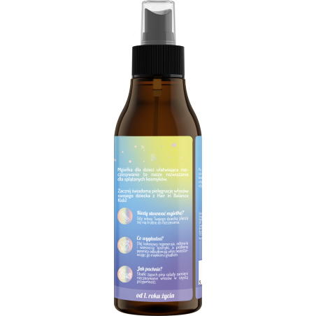 Hair in Balance Kids by ONLYBIO Mgiełka dla dzieci ułatwiająca rozczesywanie włosów 150ml