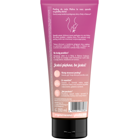 Body in Balance by ONLYBIO Peeling do ciała malinowy 200ml