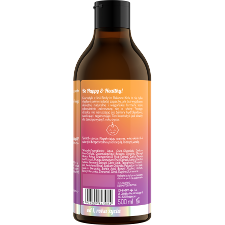 Body in Balance Kids by ONLYBIO Płyn do kąpieli dla dzieci cola 500ml