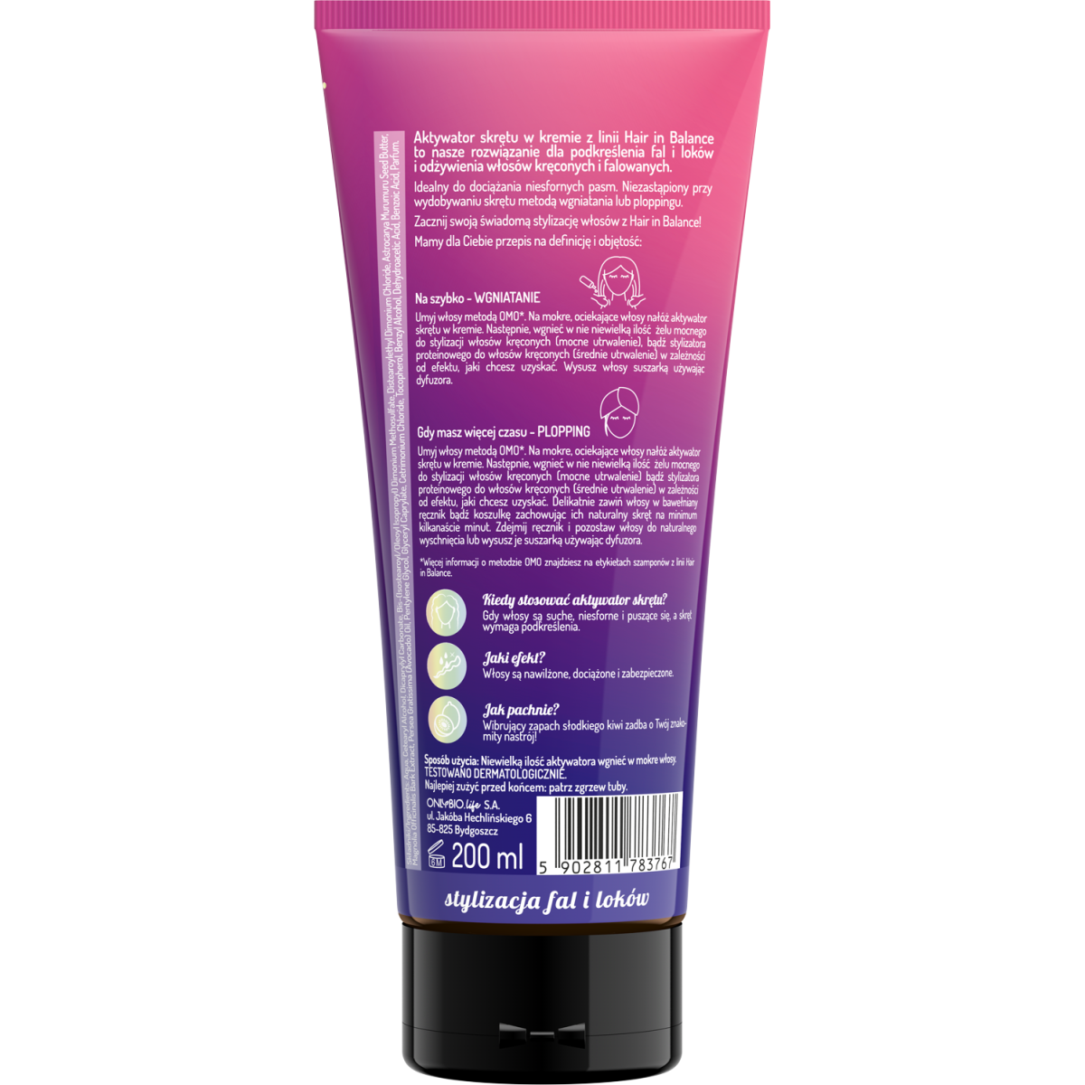 Hair in Balance by ONLYBIO Aktywator skrętu w kremie 200ml