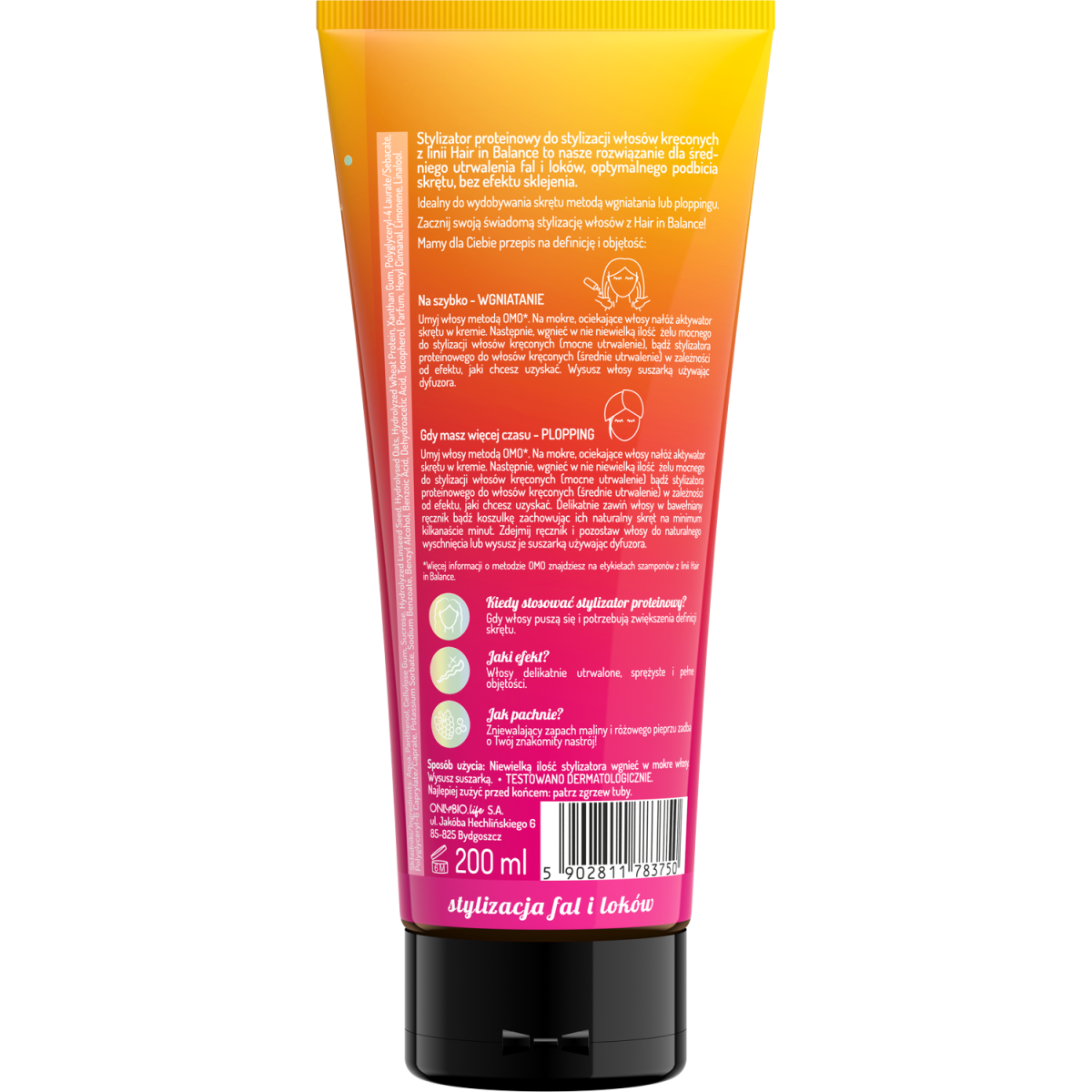 Hair in Balance by ONLYBIO Stylizator proteinowy do stylizacji włosów kręconych 200ml