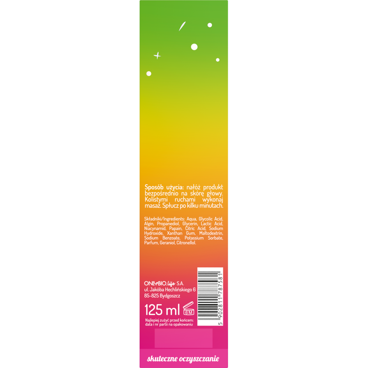 Hair in Balance by ONLYBIO Peeling enzymatyczny do skóry głowy 125 ml