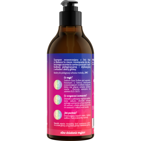 Hair in Balance by ONLYBIO Rypacz Szampon intensywnie oczyszczający 400ml
