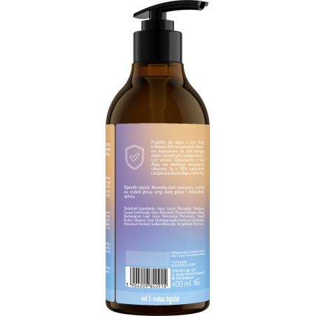 Hair in Balance Kids by ONLYBIO Szampon dla dzieci 400ml