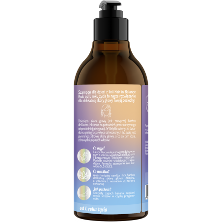 Hair in Balance Kids by ONLYBIO Szampon dla dzieci 400ml