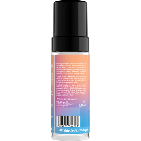 Hair in Balance KIDS by ONLYBIO Szampon w piance ułatwiający rozczesywanie włosów 150ml