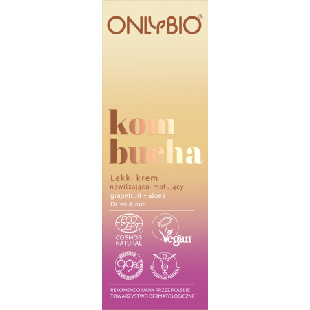 ONLYBIO Kombucha Lekki krem do twarzy nawilżająco-matujący 50 ml
