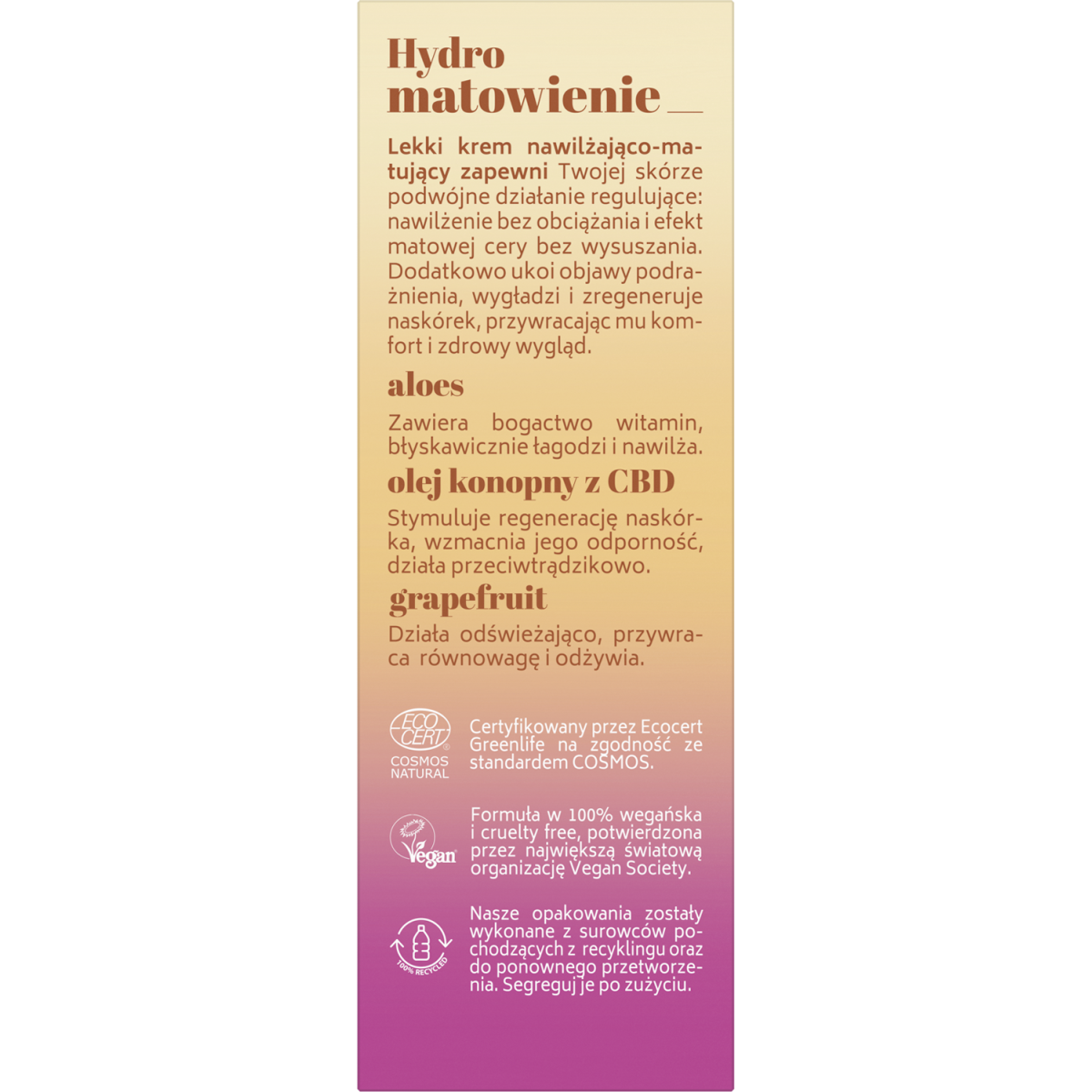 ONLYBIO Kombucha Lekki krem do twarzy nawilżająco-matujący 50 ml