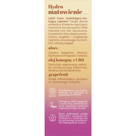 ONLYBIO Kombucha Lekki krem do twarzy nawilżająco-matujący 50 ml