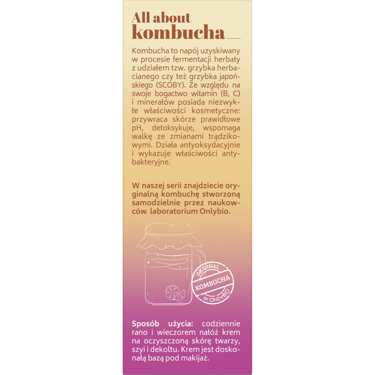 ONLYBIO Kombucha Lekki krem do twarzy nawilżająco-matujący 50 ml