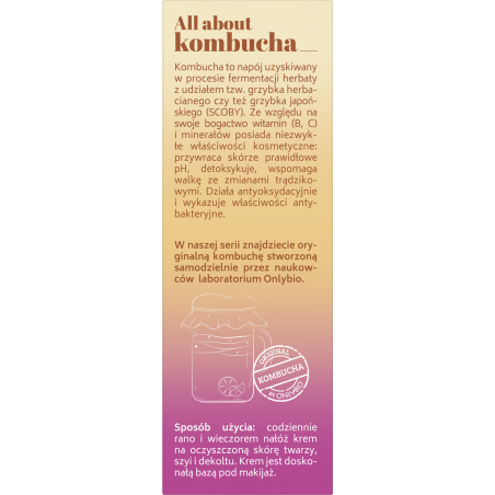 ONLYBIO Kombucha Lekki krem do twarzy nawilżająco-matujący 50 ml