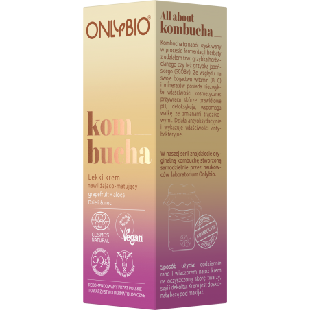 ONLYBIO Kombucha Lekki krem do twarzy nawilżająco-matujący 50 ml