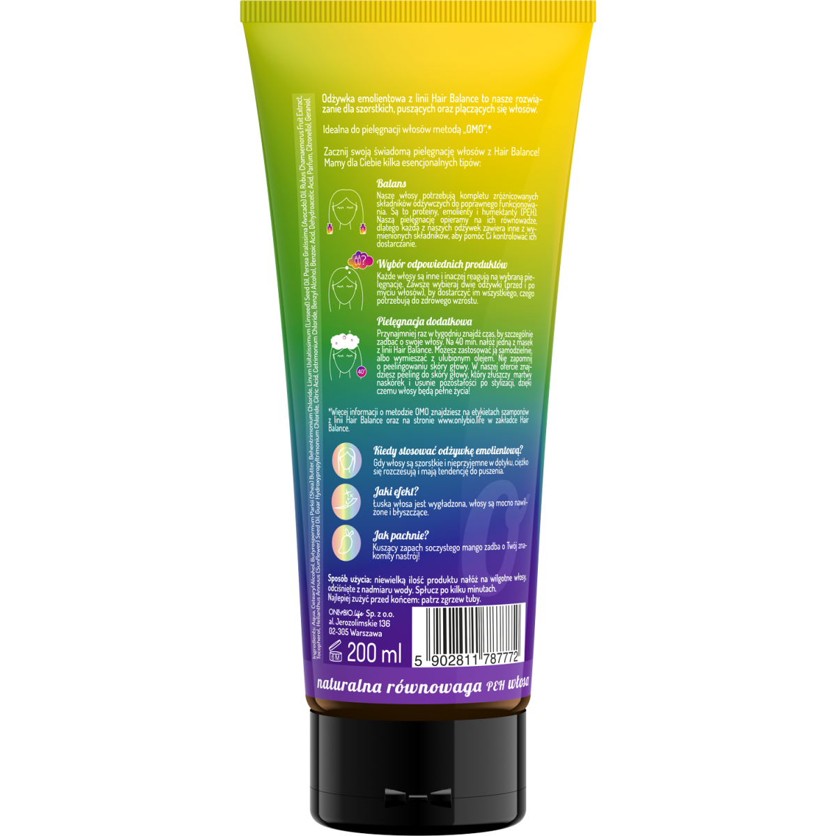 Hair in Balance by ONLYBIO Odżywka emolientowa 200 ml