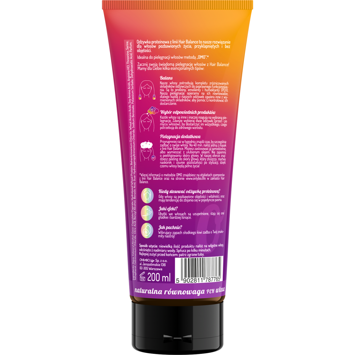 Hair in Balance by ONLYBIO Odżywka proteinowa 200 ml