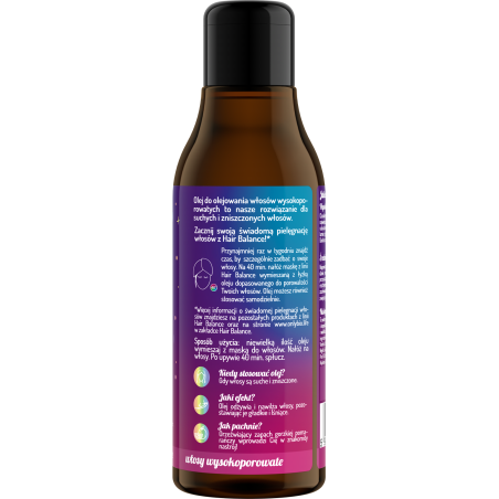 Hair in Balance by ONLYBIO Olej do olejowania do włosów wysokoporowatych 150 ml