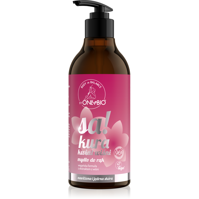 Body in Balance by ONLYBIO Mydło do rąk Sakura kwiat wiśni 400 ml