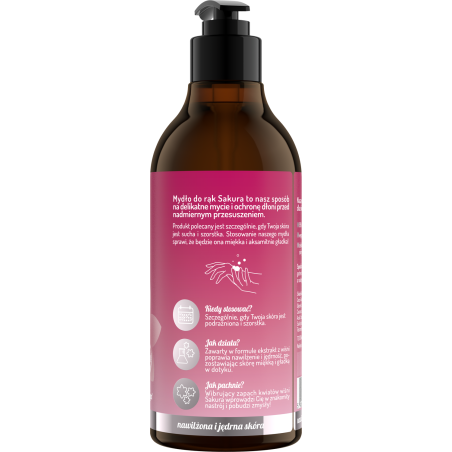 Body in Balance by ONLYBIO Mydło do rąk Sakura kwiat wiśni 400 ml