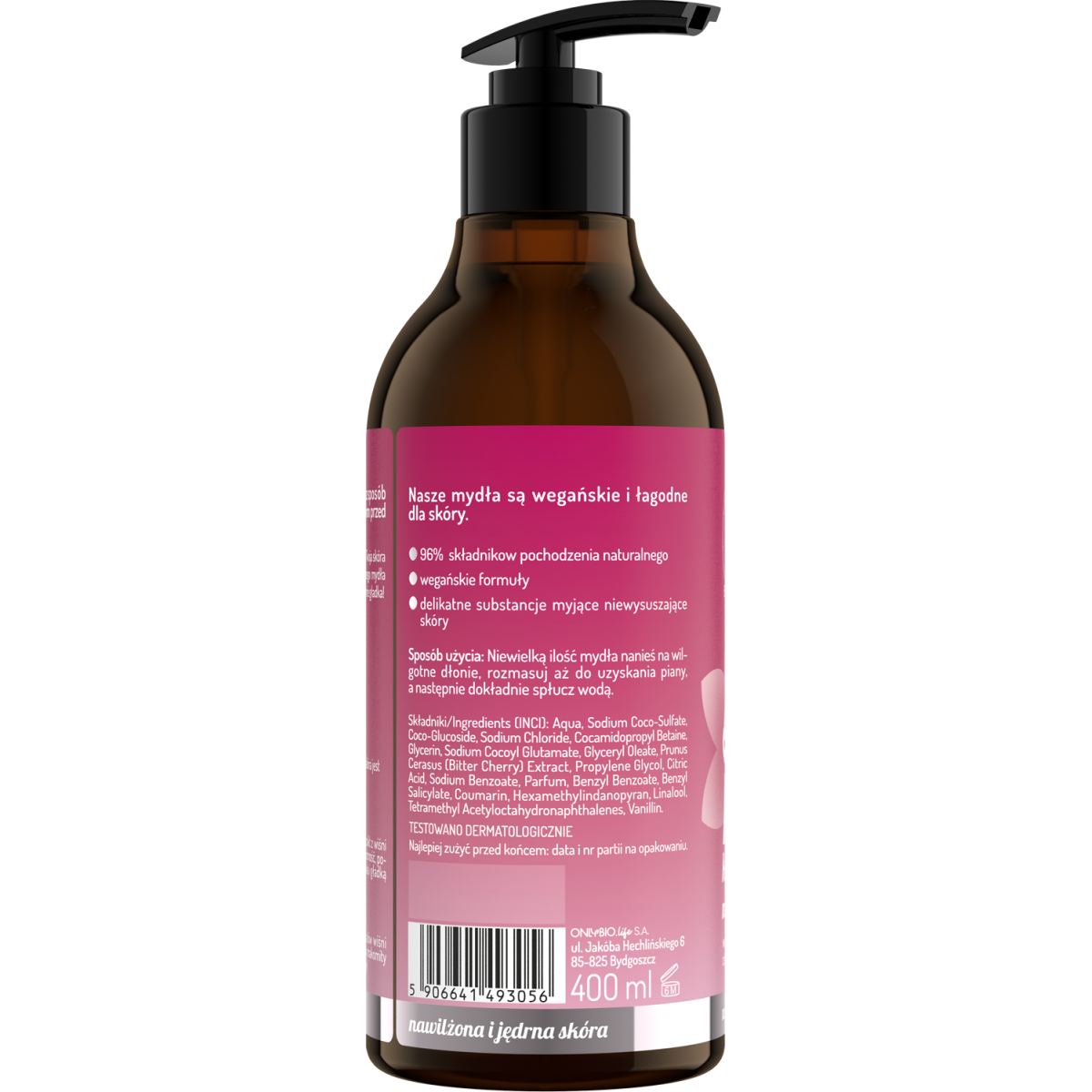 Body in Balance by ONLYBIO Mydło do rąk Sakura kwiat wiśni 400 ml