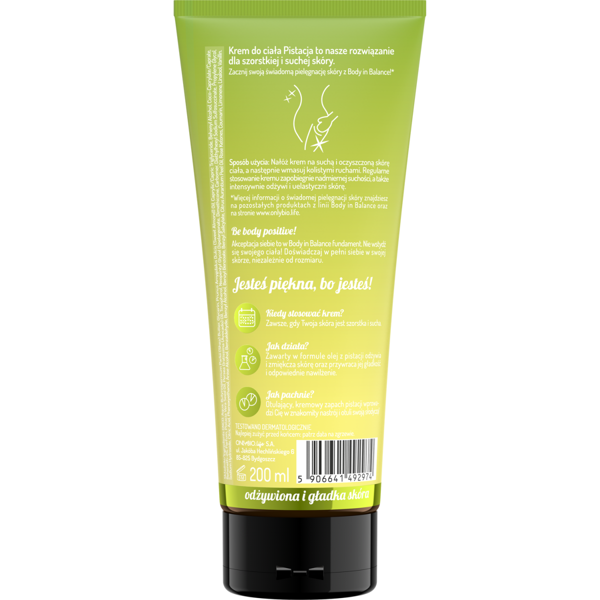 Body in Balance by ONLYBIO Krem do ciała Pistacja 200 ml