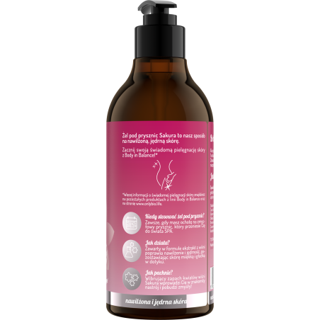 Body in Balance by ONLYBIO Żel pod prysznic Sakura kwiat wiśni 400 ml