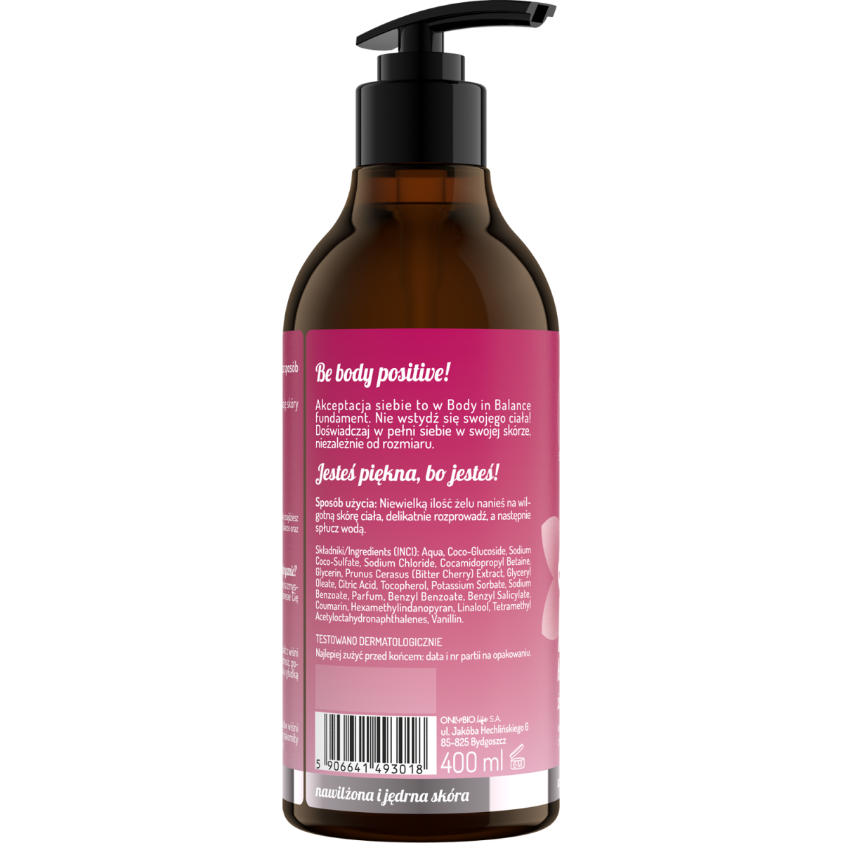 Body in Balance by ONLYBIO Żel pod prysznic Sakura kwiat wiśni 400 ml