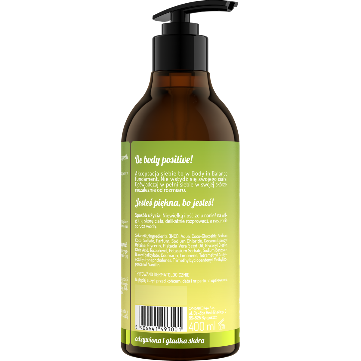 Body in Balance by ONLYBIO Żel pod prysznic Pistacja 400 ml