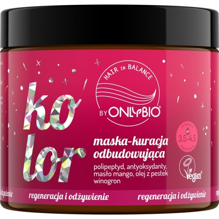 Hair in Balance by ONLYBIO Kolor Maska - kuracja odbudowująca 280 ML