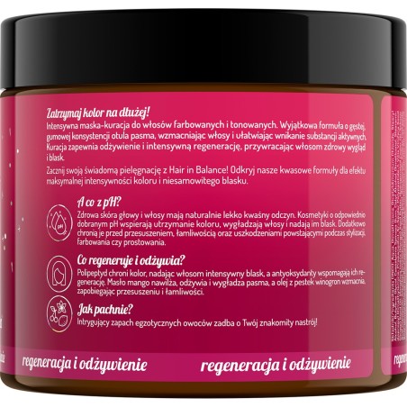 Hair in Balance by ONLYBIO Kolor Maska - kuracja odbudowująca 280 ML
