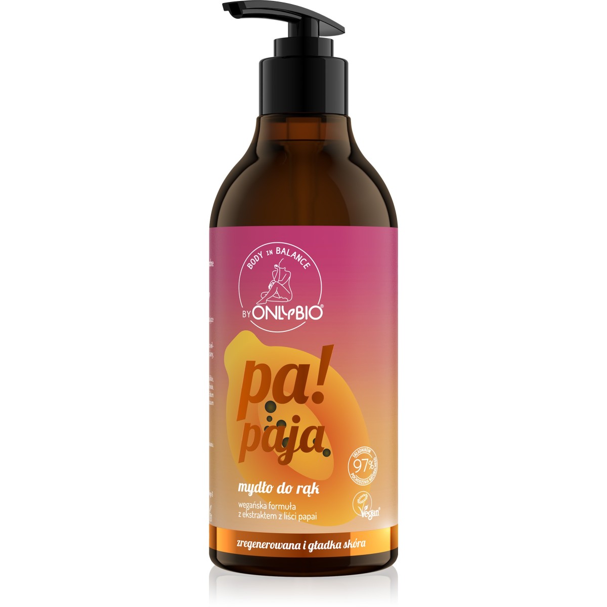 Body in Balance by ONLYBIO Mydło do rąk Papaja 400 ml